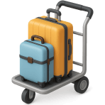 ¿Qué carrito usas para transportar maletas en el aeropuerto?