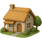 ¿Qué tipo de casa pequeña está en el campo?