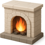 ¿Dónde haces fuego dentro de la casa para calentar?