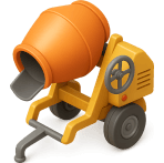 ¿Qué máquina de obra mezcla arena, cemento y agua para hacer concreto?