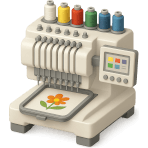 ¿Qué máquina cose diseños decorativos automáticamente en tela?