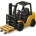 ¿Qué vehículo industrial usa para levantar y mover paletas?