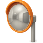 ¿Qué espejo convexo usas para ver esquinas ciegas en almacenes?