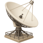 ¿Qué antena parabólica recibe señales de comunicación satelital?