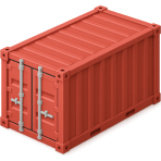 ¿En qué gran caja metálica se transportan mercancías por barco?