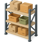 ¿En qué estructura metálica de almacén se apilan productos en paletas?