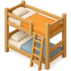 ¿En qué tipo de cama duermen dos personas, una arriba y otra abajo?