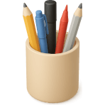 ¿Dónde guardas tus plumas en el escritorio?