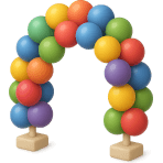 ¿Qué decoración de globos ves en la entrada de fiestas?