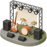 ¿Qué evento tiene músicos en vivo?