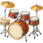 ¿Qué instrumento tiene tambores, platillos y pedales?