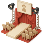 ¿Dónde desfilan modelos con ropa nueva?