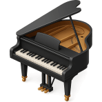 ¿Qué tipo de piano grande tiene una forma horizontal?