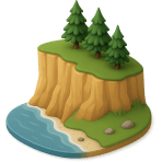 ¿Qué es una elevación alta con un lado empinado?