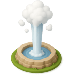 ¿Qué es un chorro de agua caliente que sale de la tierra?