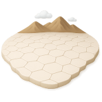 ¿Qué es tierra seca con depósitos de sal?