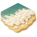 ¿Qué es la espuma blanca del mar?
