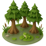 ¿Qué es tierra húmeda con plantas acuáticas?