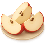 ¿Cómo se llaman las manzanas cortadas?