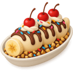 ¿Qué postre tiene plátano con helado?