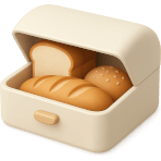 ¿Dónde guardas el pan fresco en la cocina?