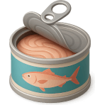 ¿Qué pescado popular viene en lata para sándwiches?