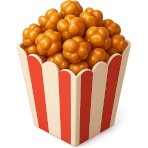 ¿Qué palomitas dulces con caramelo comes?