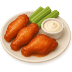 ¿Qué parte del pollo frita comes con salsa picante?