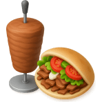 ¿Qué comida turca se hace con carne asada en un asador vertical?