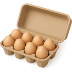 ¿En qué recipiente compras una docena de huevos?