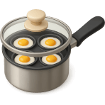 ¿En qué utensilio cocinas huevos escalfados?