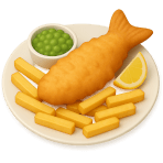 ¿Qué plato británico tiene pescado frito y papas?