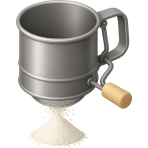 ¿Con qué utensilio cierces la harina?