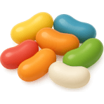 ¿Qué dulces pequeños de colores con sabor a frutas comes?