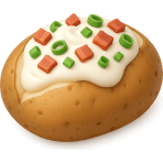 ¿Qué papa al horno viene cubierta con queso, tocino y crema?