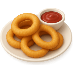 ¿Qué aros de cebolla fritos y crujientes comes?