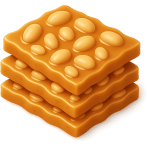 ¿Qué dulce crujiente tiene cacahuates?