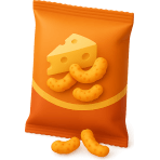 ¿Qué bocadillo crujiente de queso es inflado?