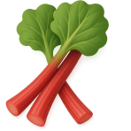 ¿Qué tallo rosado y ácido usas en postres?