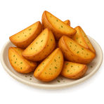 ¿Qué papas doradas se hornean con aceite y hierbas?