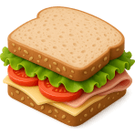 ¿Qué comida de dos rebanadas de pan con relleno comes?