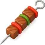 ¿Qué brocheta de carne asas?