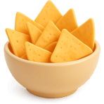 ¿Qué chips mexicanos comes con guacamole?