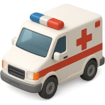 ¿Qué vehículo lleva a los enfermos al hospital?