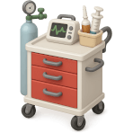 ¿Cómo se llama el carro con equipo de emergencia para reanimación?