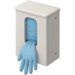 ¿Qué máquina contiene guantes para uso médico?