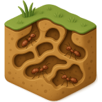 ¿Cómo se llama el grupo de hormigas que trabajan juntas?