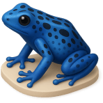 ¿Qué rana azul es venenosa?