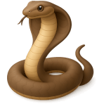 ¿Qué serpiente venenosa levanta su capucha?