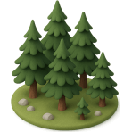 ¿Qué bosque tiene árboles con agujas?